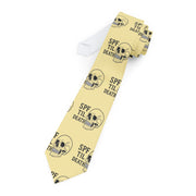Skull Pattern Necktie - Fun Accessory for Parties, Gifts for Dads, Unique Wedding Tie, Halloween Costume Tie, Quirky Fashion Statement