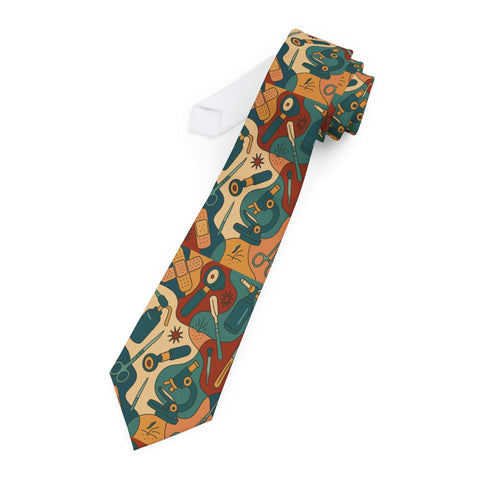 Whimsical Art Necktie - Playful & Unique Design for Stylish Gifts, Formal Events, Father's Day, Art Lovers, Menswear Accessory