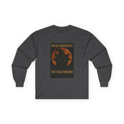 Unisex Long Sleeve Tee, Halloween Apparel, Cat Lover Gift, Funny Tee, Cozy Casual Wear, Spooky Season Top, Graphic Shirt
