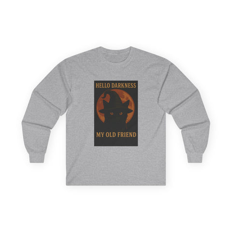 Unisex Long Sleeve Tee, Halloween Apparel, Cat Lover Gift, Funny Tee, Cozy Casual Wear, Spooky Season Top, Graphic Shirt