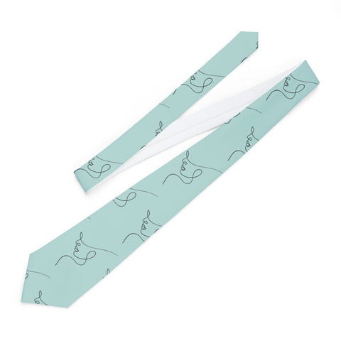 Necktie - Artistic Woman's Silhouette Print Tie for Aesthetically Oriented Professionals