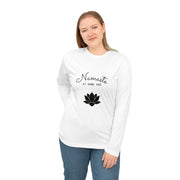 Namaste AT HOME DAD Unisex Performance Long Sleeve Shirt, Yoga Top, Gift for Dads, Relaxation Apparel, Lightweight Activewear