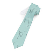 Necktie - Artistic Woman's Silhouette Print Tie for Aesthetically Oriented Professionals