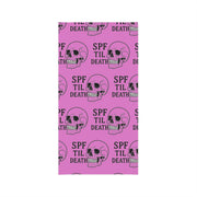 Trendy Skull Print Neck Gaiter - SPF Til Death, Fashion Accessory, Summer Essential, Sun Protection, Festival Wear