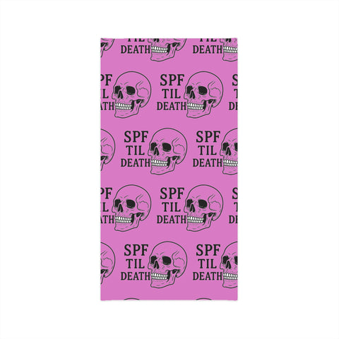 Trendy Skull Print Neck Gaiter - SPF Til Death, Fashion Accessory, Summer Essential, Sun Protection, Festival Wear